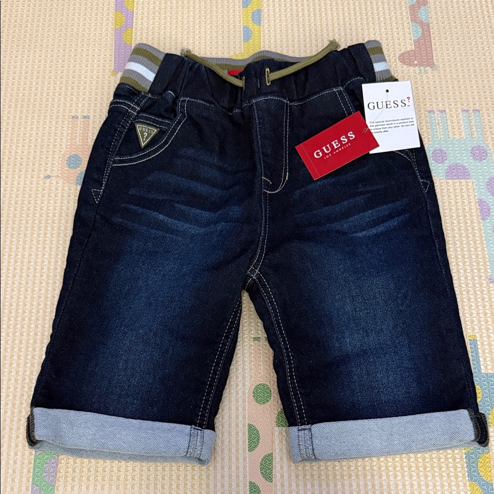 Guess Boys Kurt Denim Pull On Shorts with Rolled Cuffs, NWT